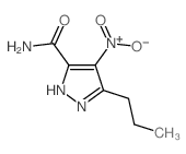 4-硝基-5-丙基-1H-吡唑-3-羧酰胺结构式