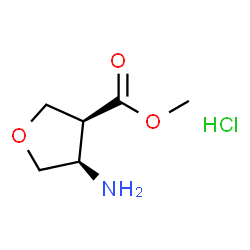rel-(3R,4S)-4-氨基四氢呋喃-3-羧酸甲酯 盐酸盐结构式