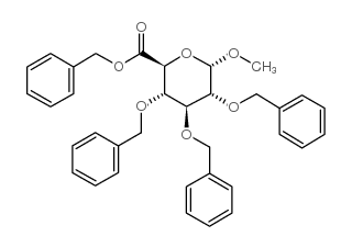 甲基2,3,4-三-O-苄基-α-D-葡糖醛酸,苄酯结构式