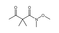 N-methoxy-N,2,2-trimethyl-3-oxobutanamide结构式