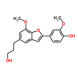 2-(4-羟基-3-甲氧基苯基)-7-甲氧基-5-苯并呋喃丙醇结构式