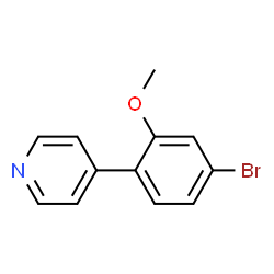 4-(4-Bromo-2-methoxyphenyl)-pyridine Structure