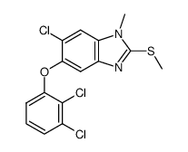 6-chloro-5-(2,3-dichlorophenoxy)-1-methyl-2-methylthio-1H-benzimidazole Structure