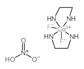 trans-bis(ethylenediamine)difluorocobalt(1+) nitrate Structure