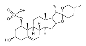 1-O-sulfate-ruscogenin Structure
