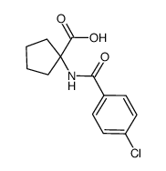1-(4-氯苯甲酰基氨基)-环戊烷羧酸结构式