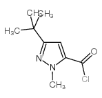 3-叔丁基-1-甲基-1H-吡唑-5-羰酰氯结构式