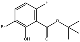 3-溴-6-氟水杨酸叔丁酯结构式