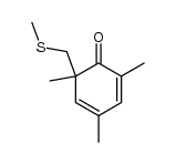 2,4,6-trimethyl-6-methylthiomethylenecyclohexa-2,4-dien-1-one结构式