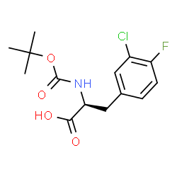 (S) -2-((叔丁氧羰基)氨基)-3-(3-氯-4-氟苯基)丙酸结构式