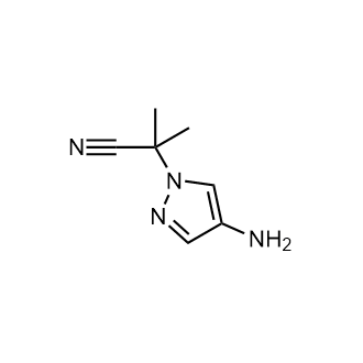 2-(4-氨基-1H-吡唑-1-基)-2-甲基丙腈结构式