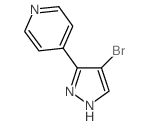 4-(4-溴-1H-吡唑-5-基)吡啶结构式