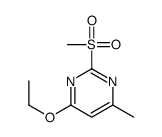 Pyrimidine, 4-ethoxy-6-methyl-2-(methylsulfonyl)- (9CI) Structure
