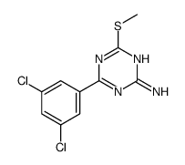 4-(3,5-二氯苯基)-6-硫代甲基-1,3,5-三嗪-2-胺结构式