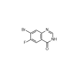 7-溴-6-氟喹唑啉-4(3H)-酮结构式