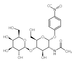 4-Nitrophenyl 2-acetamido-2-deoxy-4-O-(β-D-galactopyranosyl)-α-D-glucopyranoside Structure
