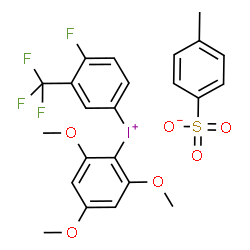 [4-氟-3-(三氟甲基)苯基](2,4,6-三甲氧基苯基)碘鎓对甲苯磺酸盐结构式