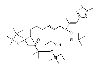 (3S,7S,8S,12Z,15S,16E)-3,7,15-tris[[tert-butyl(dimethyl)silyl]oxy]-1-hydroxy-4,4,6,8,12,16-hexamethyl-17-(2-methyl-1,3-thiazol-4-yl)heptadeca-12,16-dien-5-one结构式