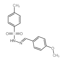 N-(4-甲氧基亚苄基)-4-甲基苯磺酰肼结构式