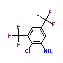 3,5-双(三氟甲基)-2-氯苯胺结构式