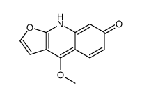 4-methoxy-9H-furo[2,3-b]quinolin-7-one结构式