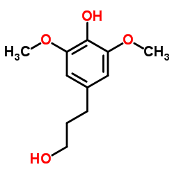 4-(3-羟丙基)-2,6-二甲氧基苯酚结构式