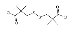 2,2,7,7-tetramethyl-4,5-dithia-octanedioyl chloride结构式