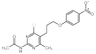N-[4-chloro-6-methyl-5-[3-(4-nitrophenoxy)propyl]pyrimidin-2-yl]acetamide结构式