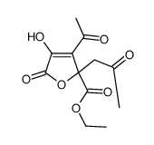 ethyl 3-acetyl-2,5-dihydro-4-hydroxy-5-oxo-2-(2-oxopropyl)-2-furoate picture
