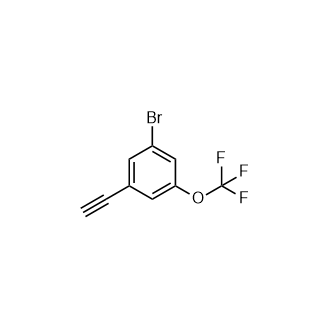 1-溴-3-乙炔基-5-(三氟甲氧基)苯结构式