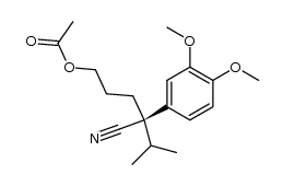 (4R)-(+)-4-cyano-4-(3,4-dimethoxyphenyl)-5-methylhexyl acetate Structure