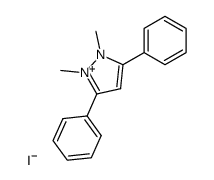 1,2-dimethyl-3,5-diphenylpyrazolium iodide Structure
