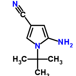 5-氨基-1-(叔丁基)-1H-吡咯-3-腈结构式