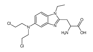 2-amino-3-{5-[bis-(2-chloro-ethyl)-amino]-1-ethyl-1H-benzoimidazol-2-yl}-propionic acid Structure