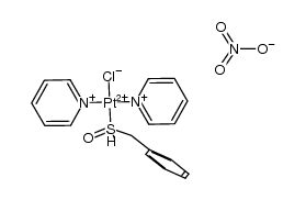 trans-[PtCl(CH3SOCH2C6H5)(C5H5N)2]NO3 Structure