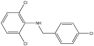 2,6-dichloro-N-[(4-chlorophenyl)methyl]aniline Structure