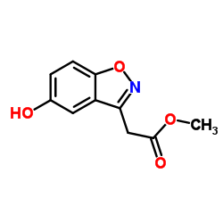 (5-hydroxy-benzo[d]isoxazol-3-yl)-acetic acid methyl ester结构式