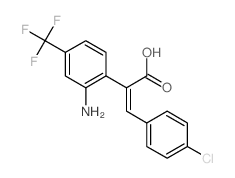 2-[2-amino-4-(trifluoromethyl)phenyl]-3-(4-chlorophenyl)prop-2-enoic acid结构式