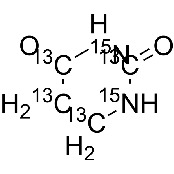 二氢尿嘧啶-13C4,15N2结构式