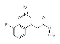 3-(3-溴苯基)-4-硝基丁酸甲酯结构式