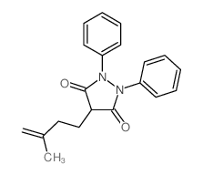 3,5-Pyrazolidinedione,4-(3-methyl-3-buten-1-yl)-1,2-diphenyl- Structure