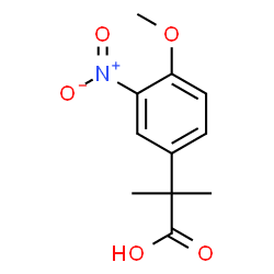 2-(4-甲氧基-3-硝基苯基)-2-甲基丙酸结构式