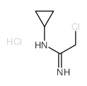 Ethanimidamide, 2-chloro-N-cyclopropyl-, monohydrochloride Structure