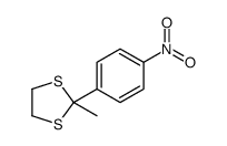 2-methyl-2-(4-nitrophenyl)-1,3-dithiolane结构式