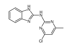 2-(2-苯并咪唑基氨基)-4-氯-6-甲基嘧啶结构式