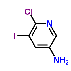 6-氯-5-碘吡啶-3-胺结构式