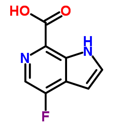 4-Fluoro-1H-pyrrolo[2,3-c]pyridine-7-carboxylic acid结构式
