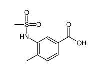 4-甲基-3-[(甲基磺酰基)氨基]苯甲酸结构式