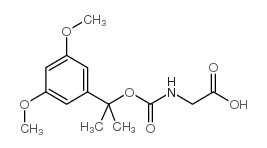 N-[[1-(3,5-二甲氧基l苯基)-1-甲基乙氧基]羰基]-甘氨酸结构式