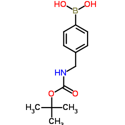 4-[(N-BOC-Amino)methyl]phenylboronicacid Structure